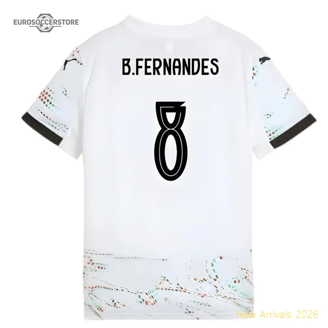 Soft Kids Football Team B.fernandes Jersey 2025-2026 Stretchy