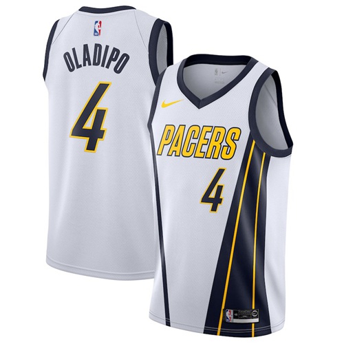White TOR Indiana Pacers #4 Nike Breathable Jersey Basketball Jersey