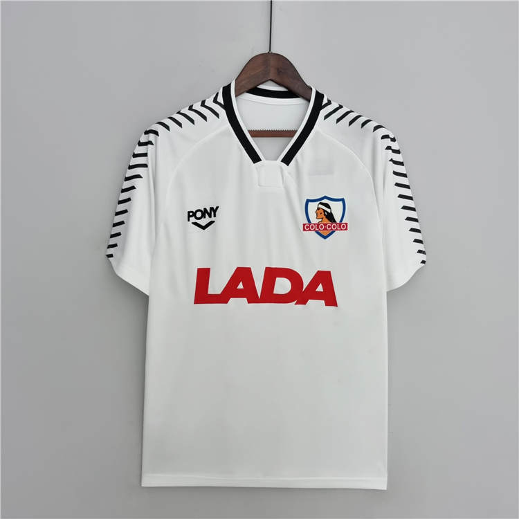 Colo-Colo Retro Soccer Jersey 1992 White Home Football Shirt -