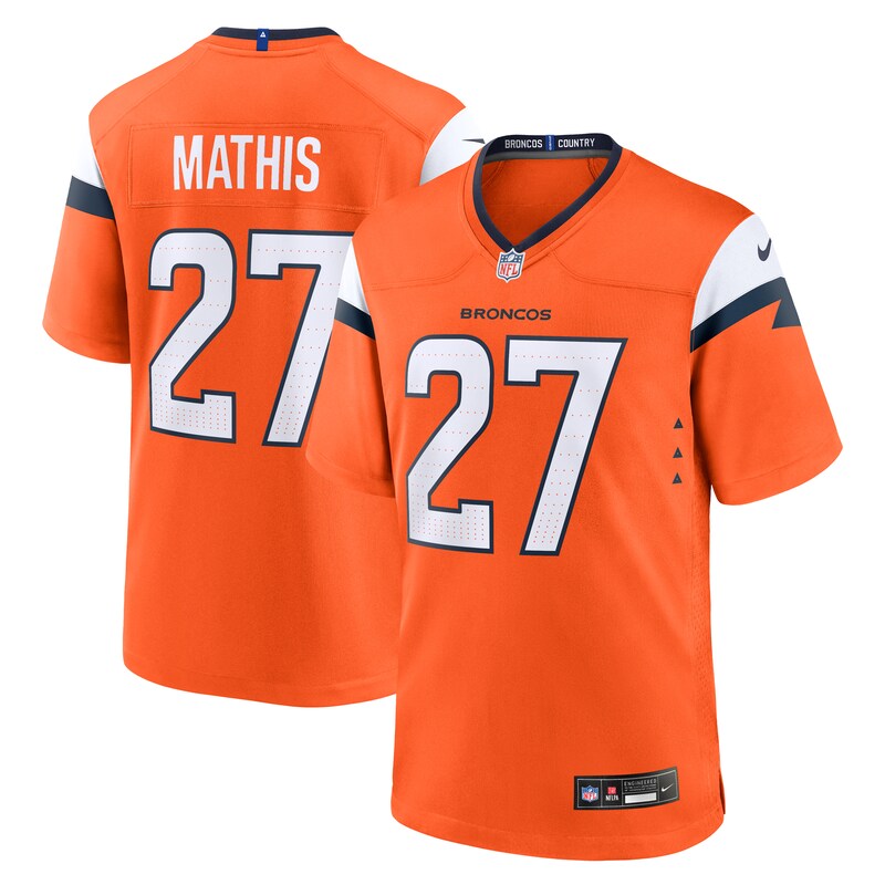 None Damarri Mathis DEN Broncos Timeless Top-Grade Jersey Football App