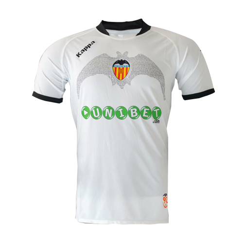 High Performance 2009-10 Valencia Home Retro Soccer Jersey Shirt