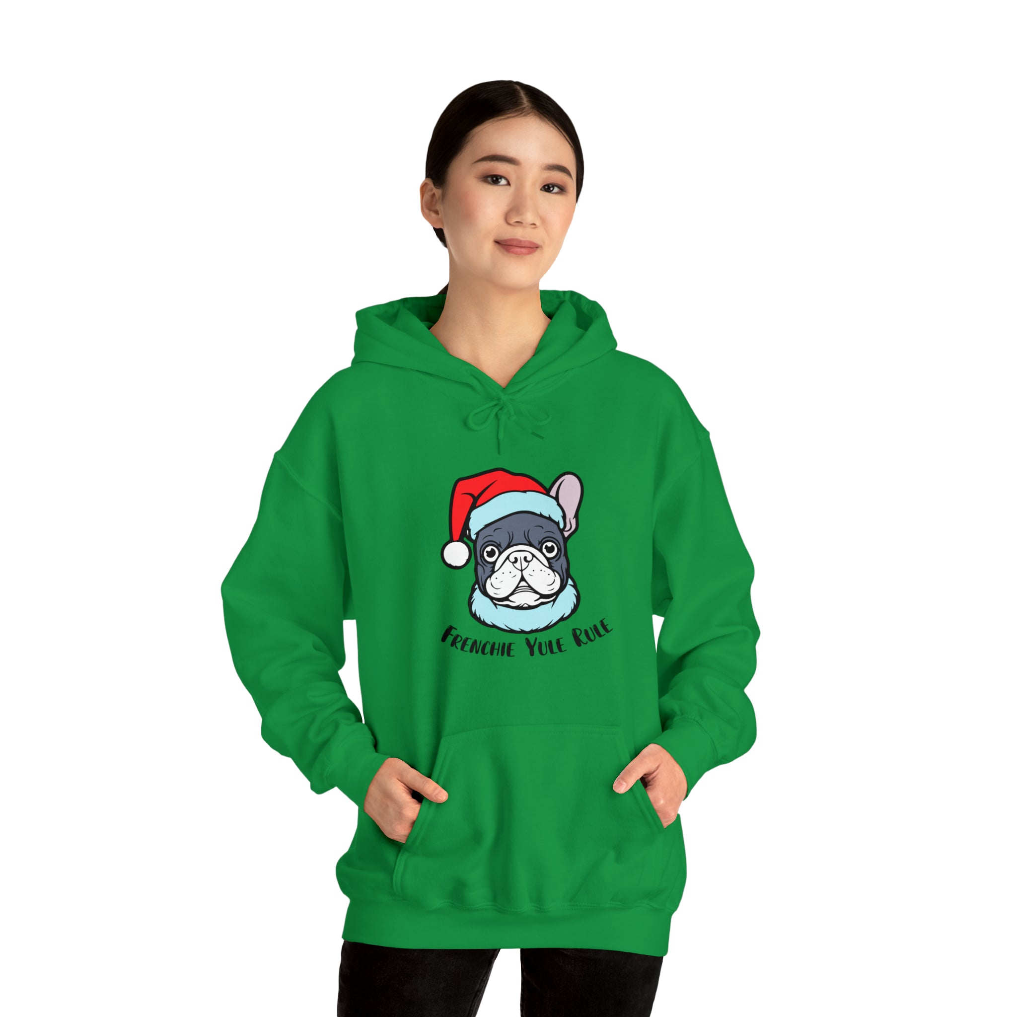 Frenchie Yule Rule Unisex Hoodie Frenchie Themed Wear | Unique Design