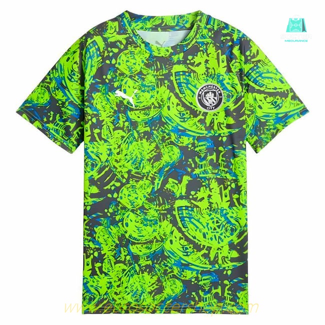 2025-2026 Man City Warm Up Jersey (Pro Green) - Kids