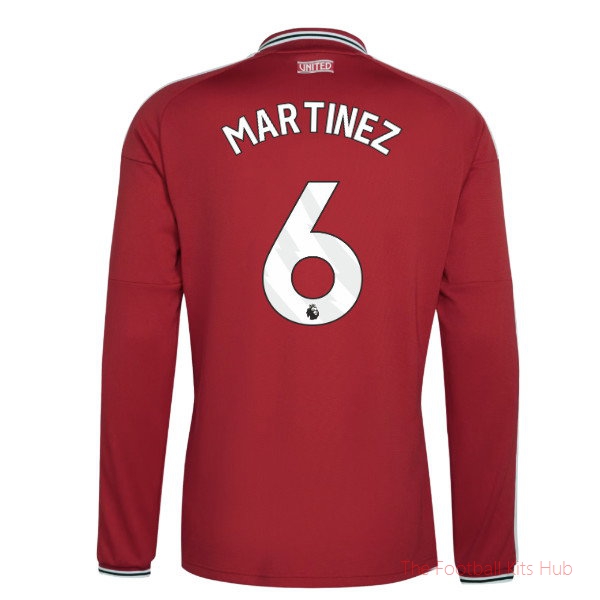 Stadium Man Utd 2026-2027 Long Sleeve Home Shirt (Martinez 6)