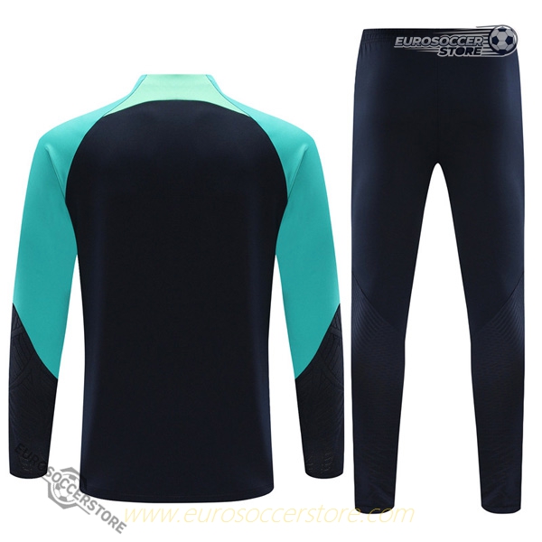 Barcelona 23-24 Navy Blue Zippered Tracksuit