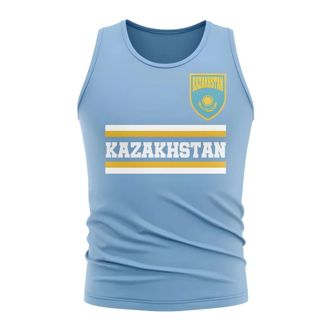 Kazakhstan Core Football Country Sleeveless Tee (Sky) Quality