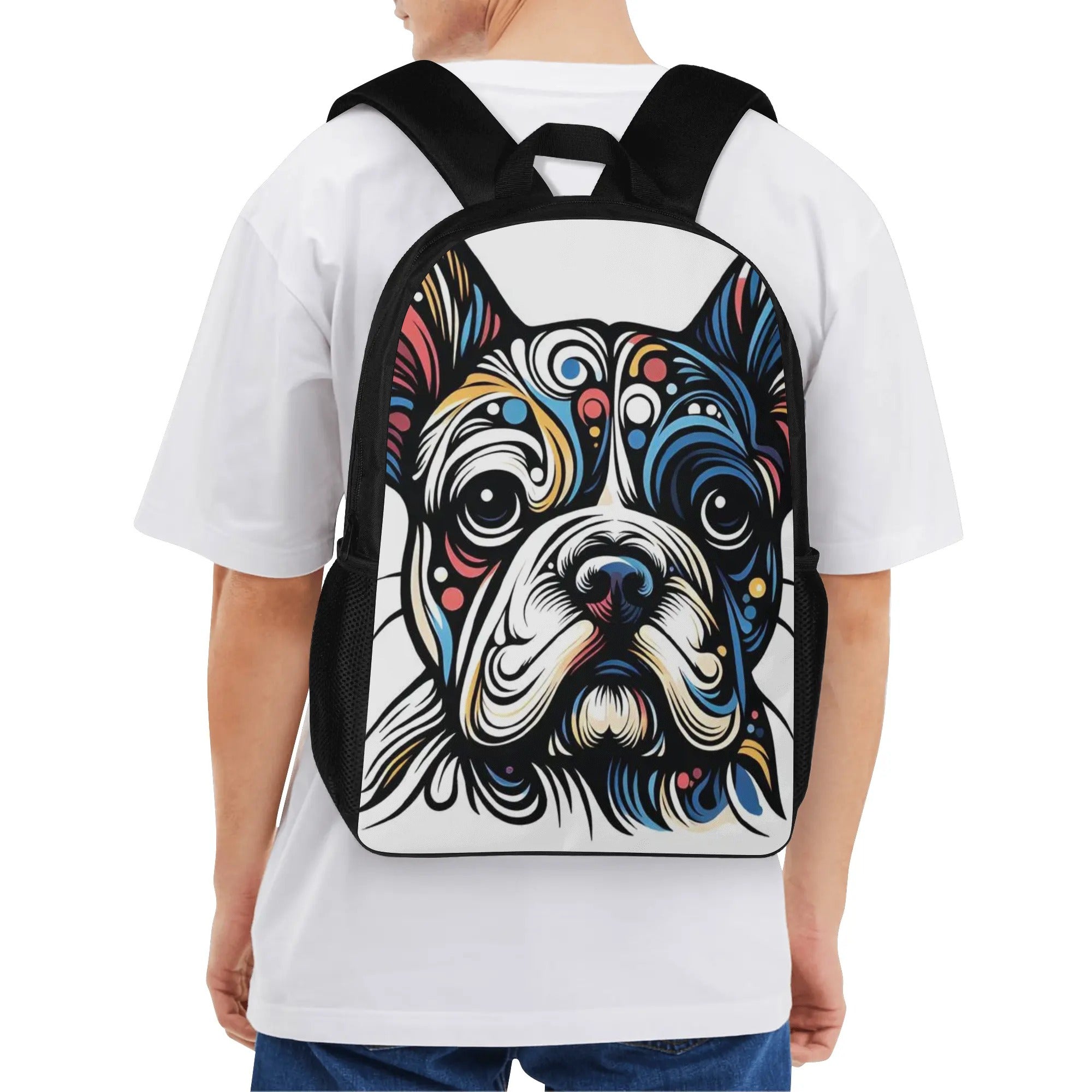 French Bulldog Frankie 17 Inch Backpack Useful Frenchie Gear