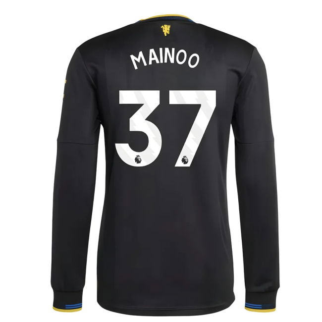 2025-2026 Man Utd Authentic Long Sleeve Third Kit (Mainoo 37)