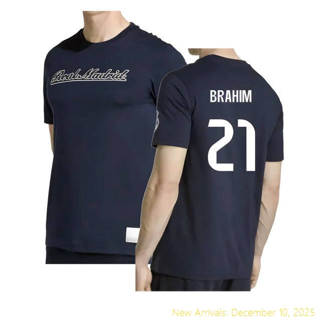Durable 2025-2026 RM Real Madrid US Tee (Navy) (Brahim 21) -