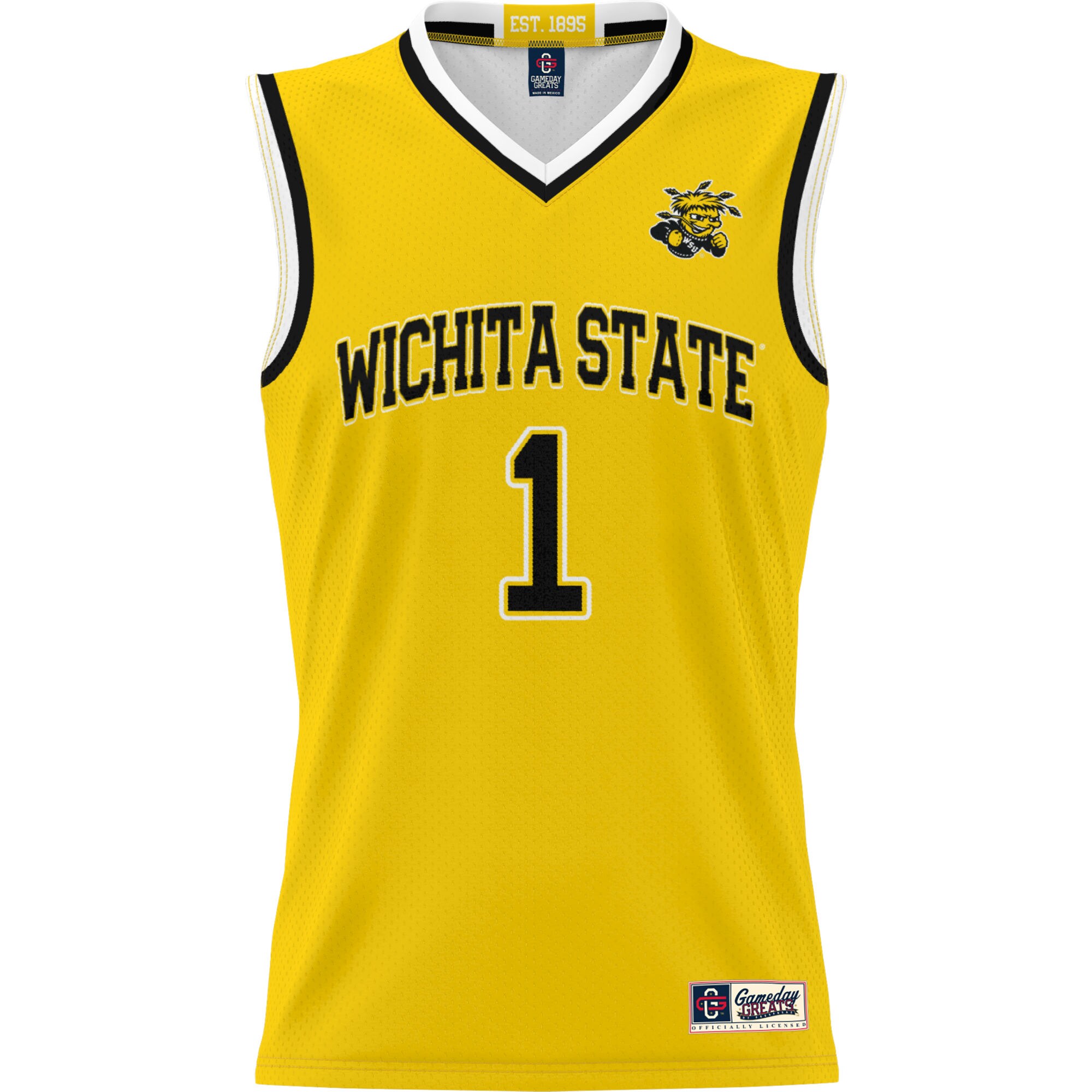 [DDG] Wichita State Shockers GameDay Greats Youth #1 Basketball Jersey - Yellow
