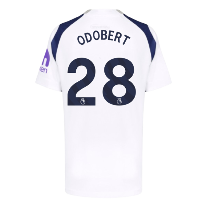 2025-20 Tottenham Authentic Home Football Shirt Odobert 28 M S Kids
