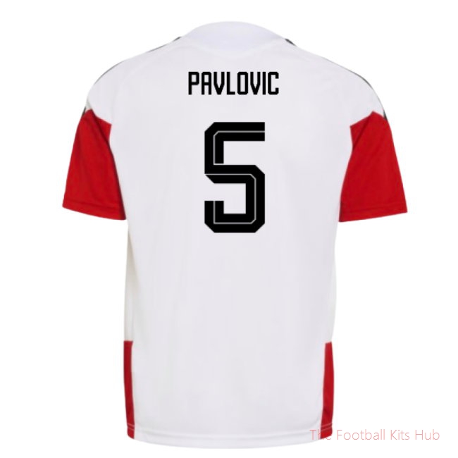 [JED] 2026/27 Germany Training Jersey (White) - Kids (Pavlovic 5)