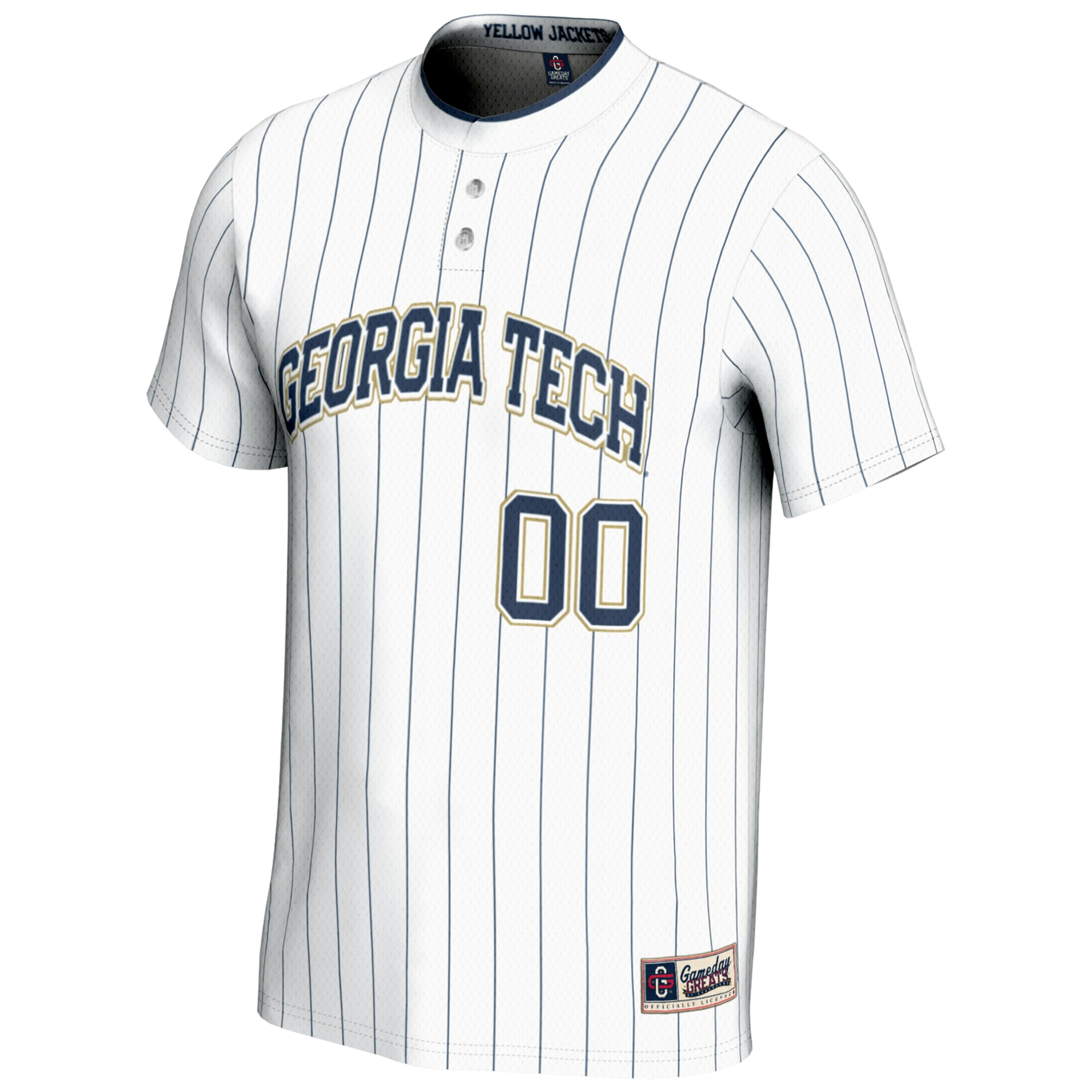 [NJP] Georgia Tech Yellow Jackets GameDay Greats Youth NIL Pick-A-Player Lightweight Softball Jersey - White