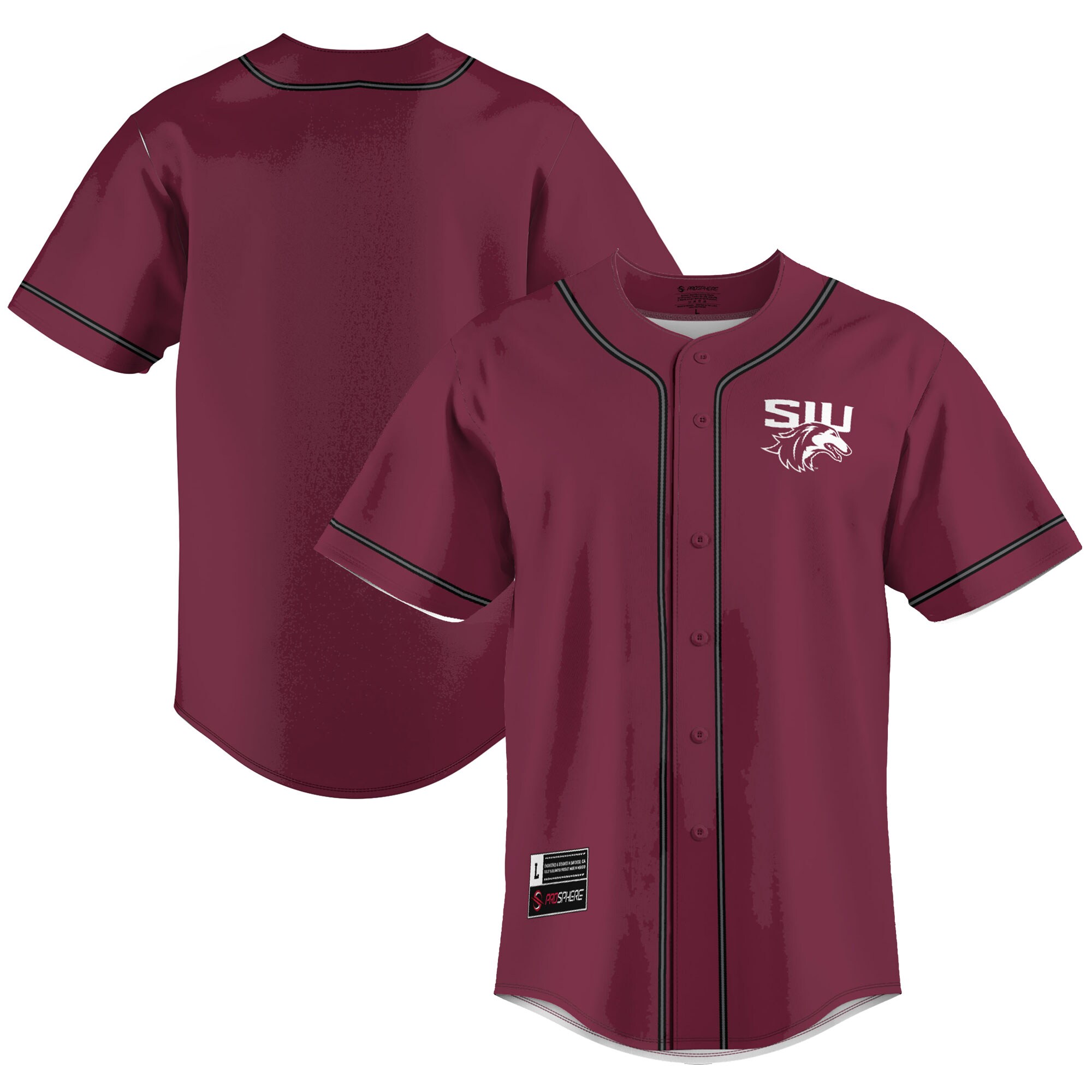 [DDG] Southern Illinois Salukis GameDay Greats Lightweight Baseball Jersey - Maroon
