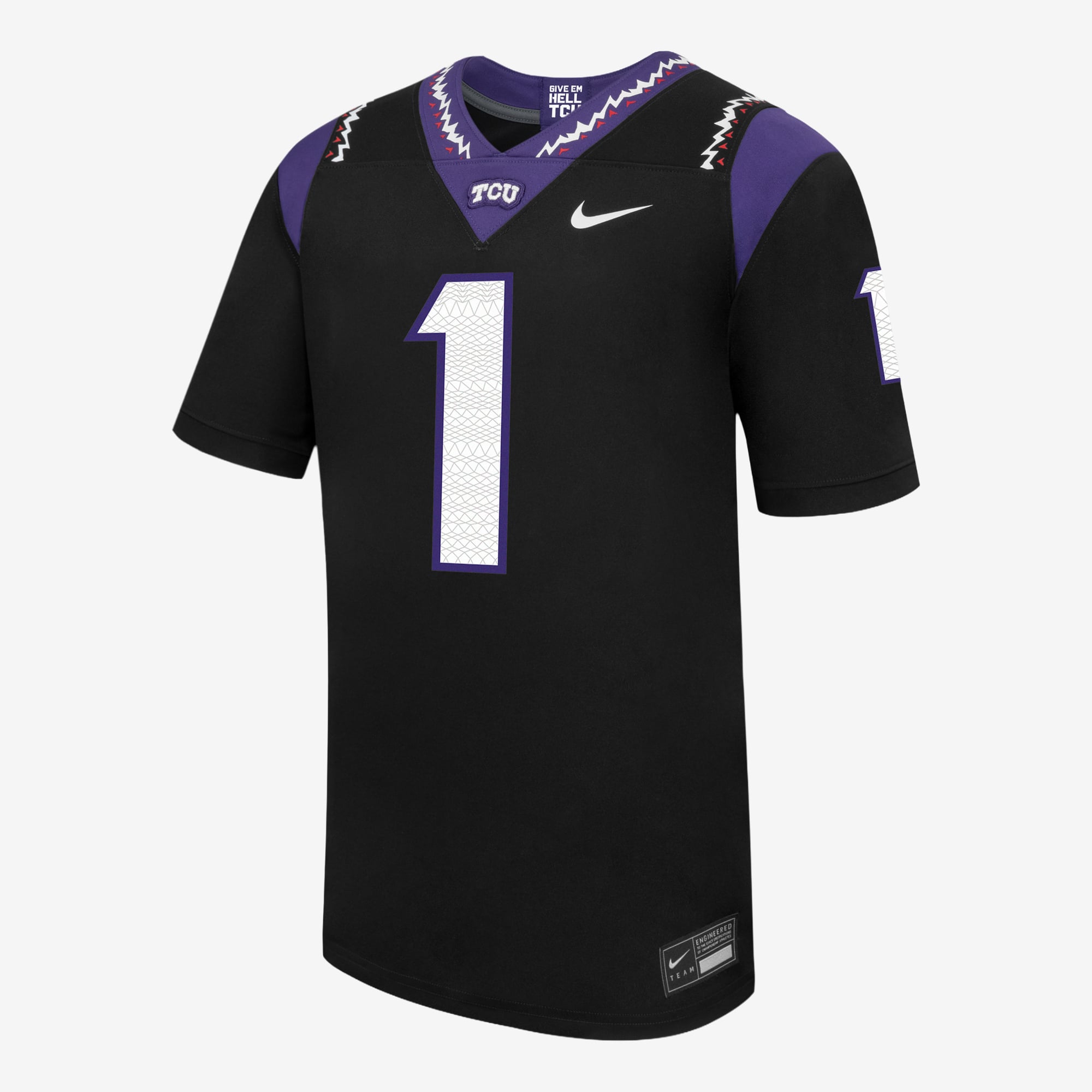 Men's Black TCU Horned Frogs Football Jersey