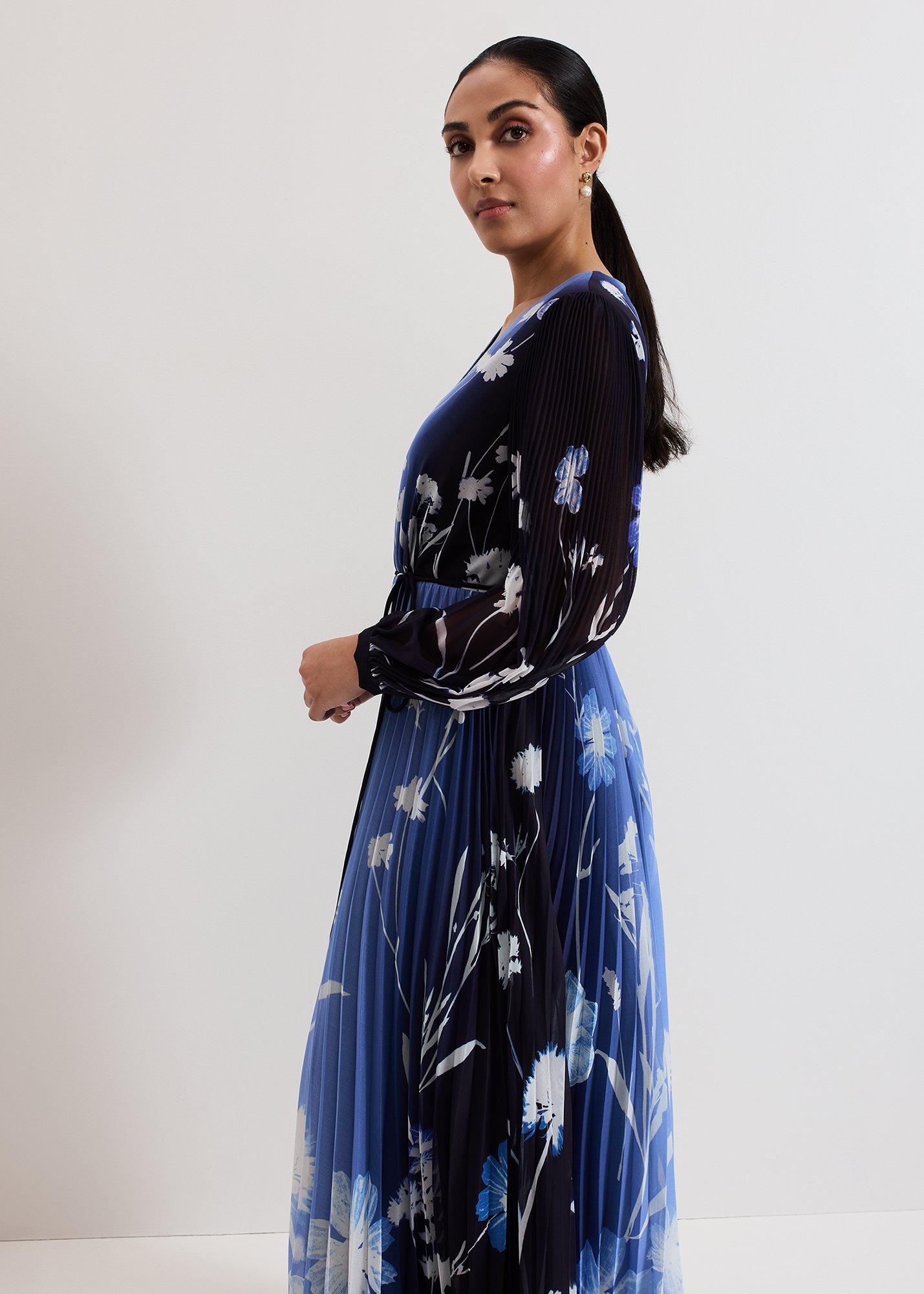 Petite Annie floral Ombre Print Maxi Dress