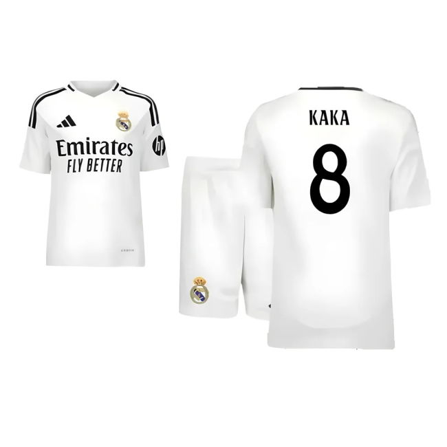 Camiseta Real Madrid 2024-2025 Local Juvenil - Oficial Con Kaka 8