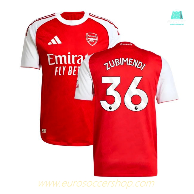 2025-2026 Arsenal Authentic Home Shirt (Zubimendi 36)