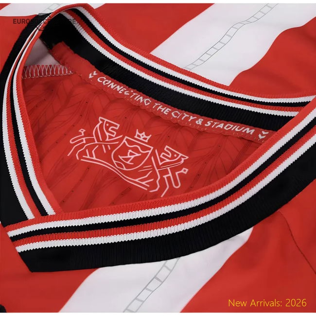 2025-2026 Sunderland Home Fan Version Womens Shirt For Match Day