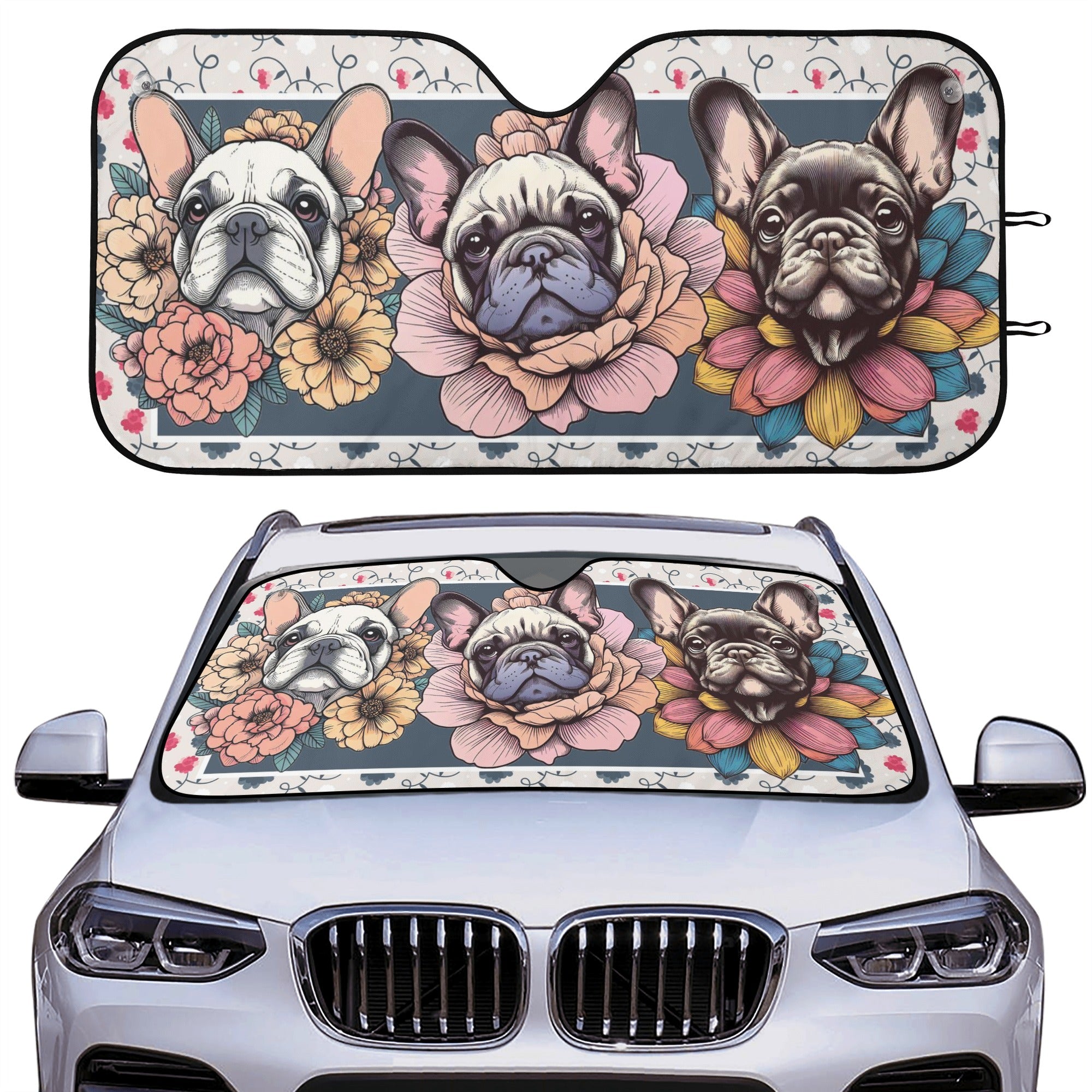 Bulldog Soot - French Bulldog Car Auto Sun Shade Summer Wear