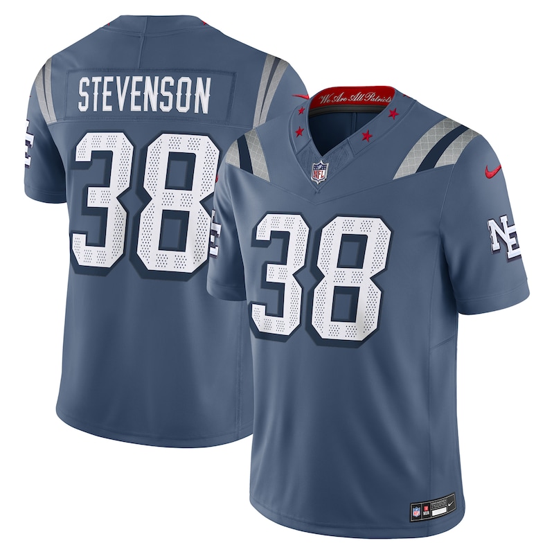 None Rhamondre Stevenson Star Player NE Patriots Premium Jersey