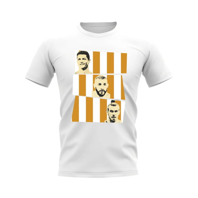 Ronaldo Benzema Bale Real Madrid Trio football T-Shirt (Unisex