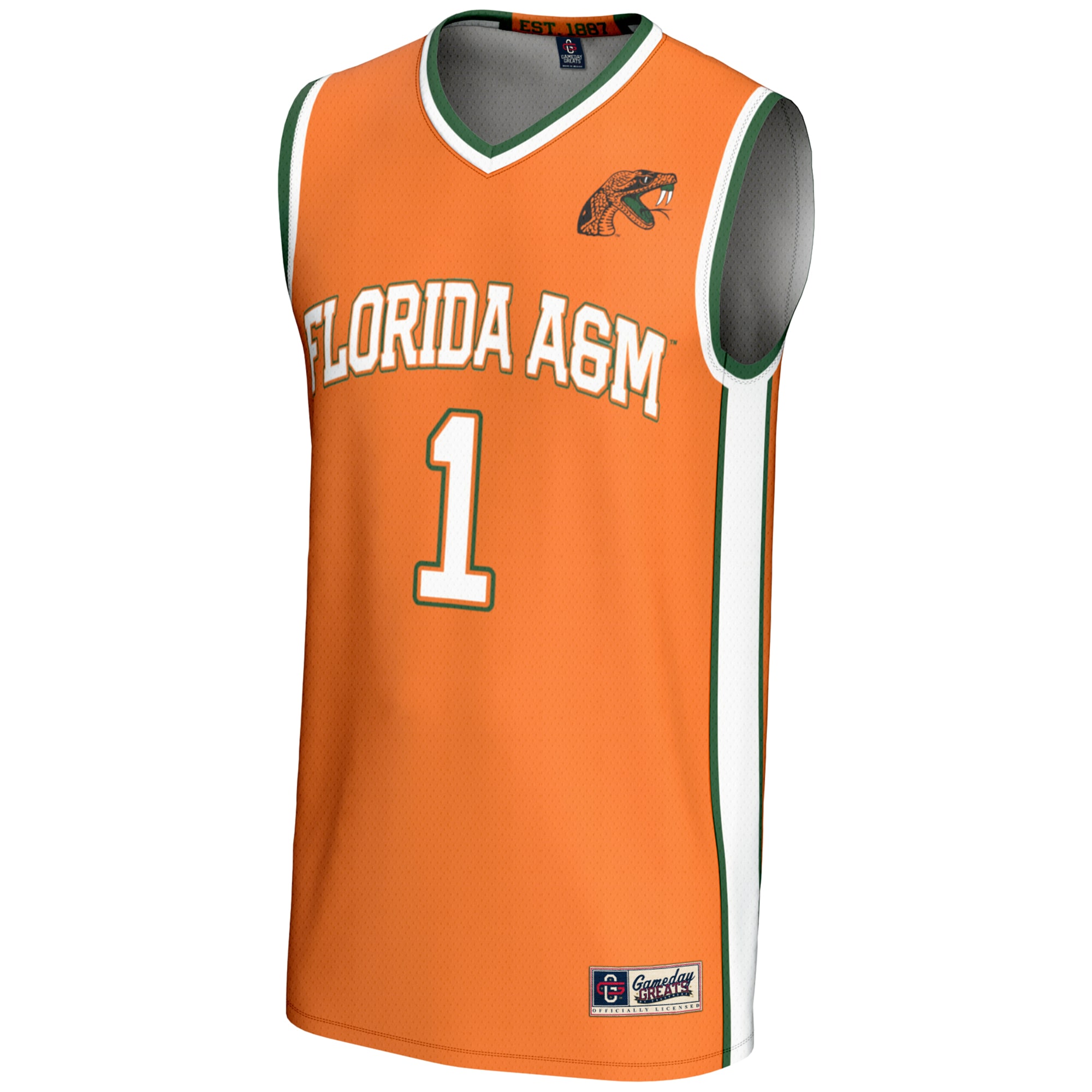 [NJP] Florida A&M Rattlers GameDay Greats Unisex Lightweight Basketball Jersey - Orange