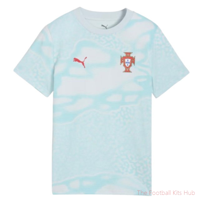2026-2027 Portugal FtblCulture Tee AOP (Sea Glass) - Kids