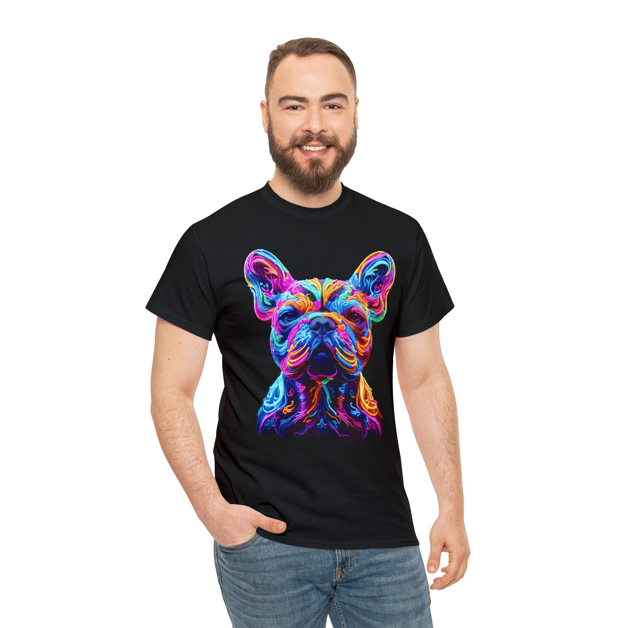Neon Style - Everyday Unisex Cotton T-shirt For Dog Lovers