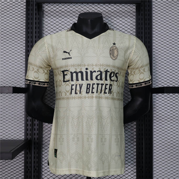 Moisture Wicking AC Milan 2425 Beige Shirt Authentic Version