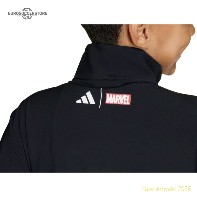 Performance 2025-2026 Real Madrid Anthem Jacket (Black) - Kids