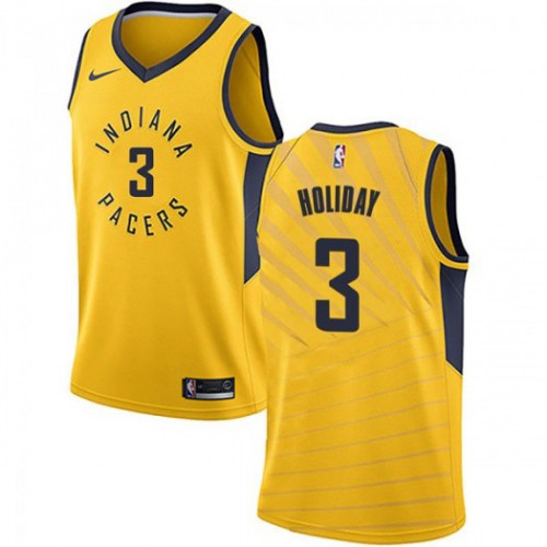 Gold IND Indiana Pacers #3 Nike Retro Jersey NBA Fan Apparel