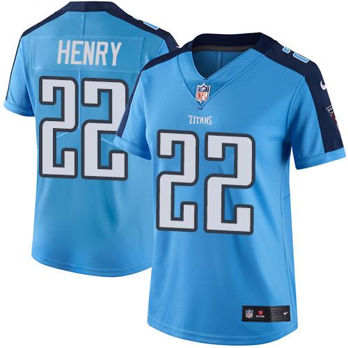 Official NFL Tennessee Titans #22 Derrick Henry Blue Limited Jersey