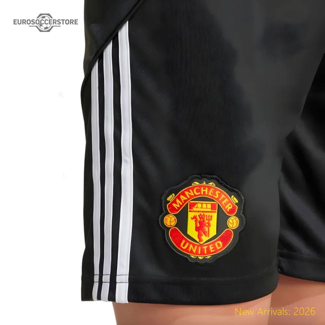 Superior Top-Grade Shorts Black - Kids 2025-2026 Man Utd Home