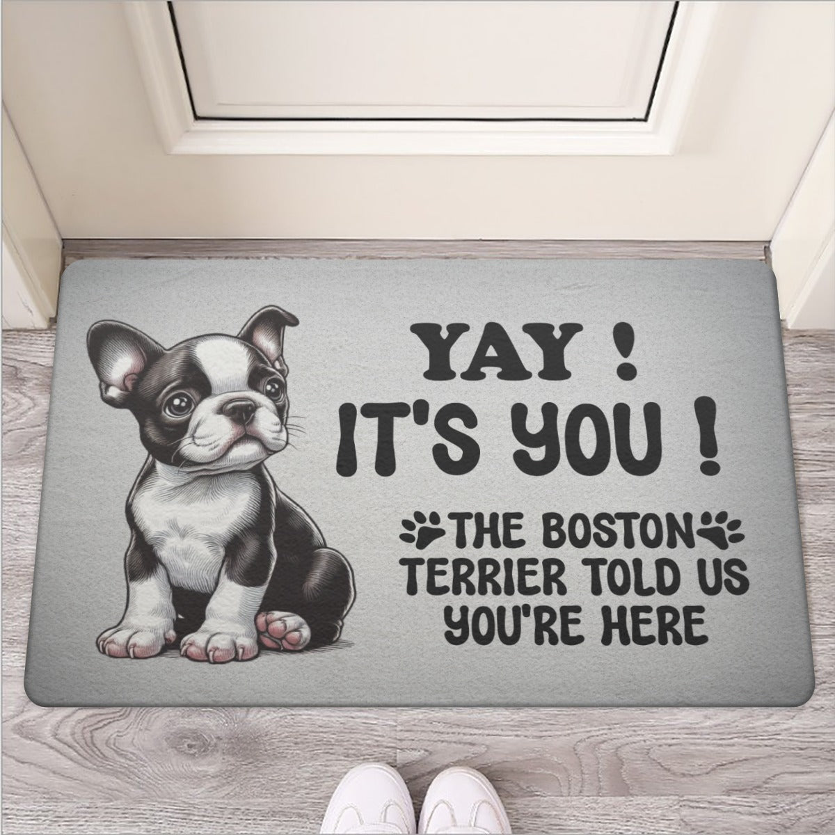 Door Mat For Boston Terrier Lovers Summer Wear | Non-slip Design