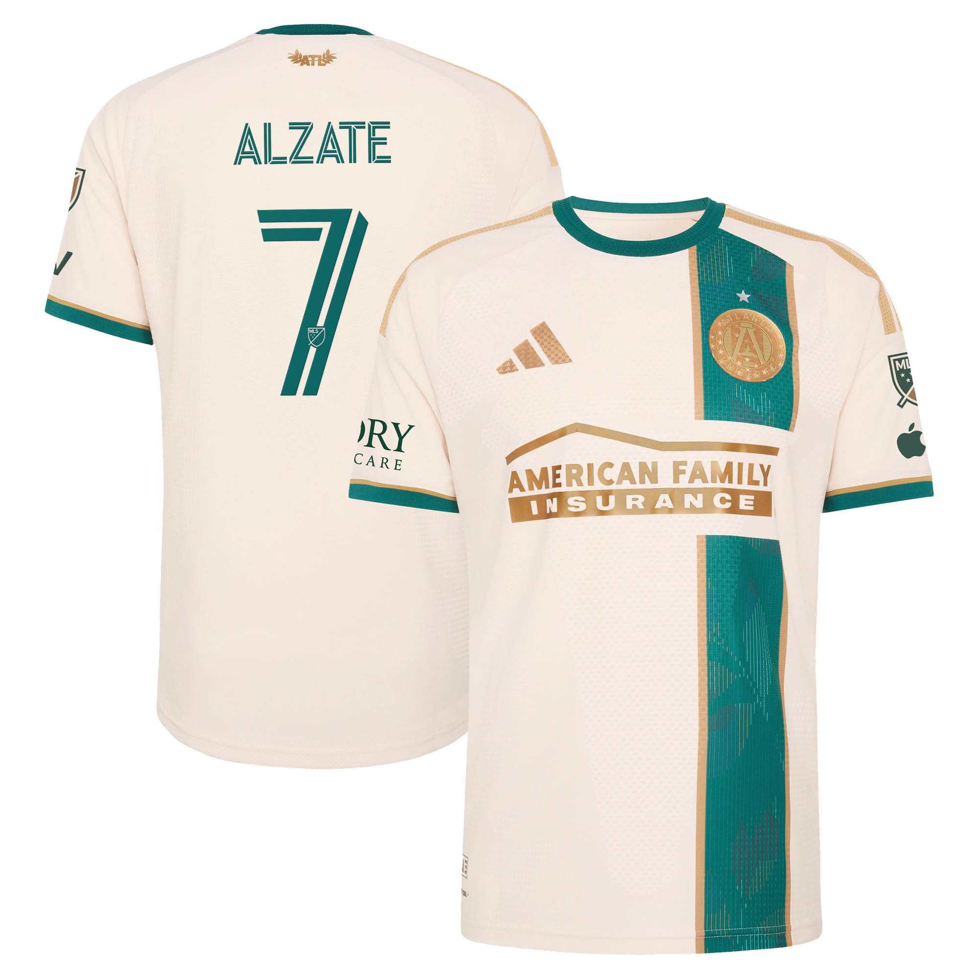 [JED] Steven Alzate Atlanta United FC 2026 Spirit of '96 On-Field Authentic Patch Jersey - Tan