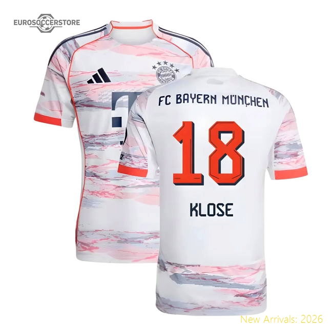 Teams,Bayern Bayern Away Club Munich 2025-2026 Kit Shirt (Klose