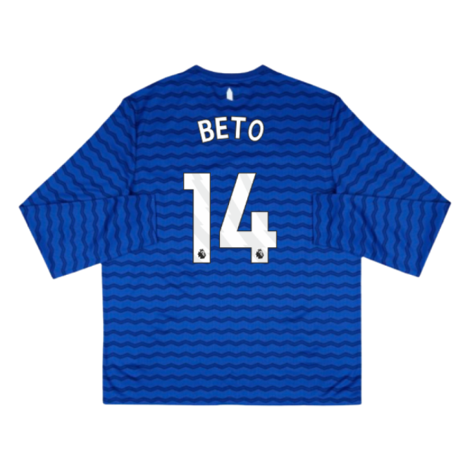 Authentic 2025-2026 Everton Home Long Sleeve Shirt (beto 14)