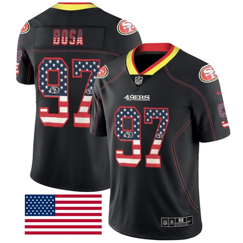Official NFL Wholesale NFL 49ers #97 Nick Bosa Black Limited Jersey