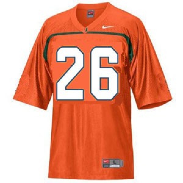 Men Miami Hurricanes #26 Orange Men Pro Series Jersey - Pro