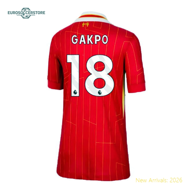 Liverpool 2024-25 Home Fan Version For Kids (Gakpo Game Day Jersey