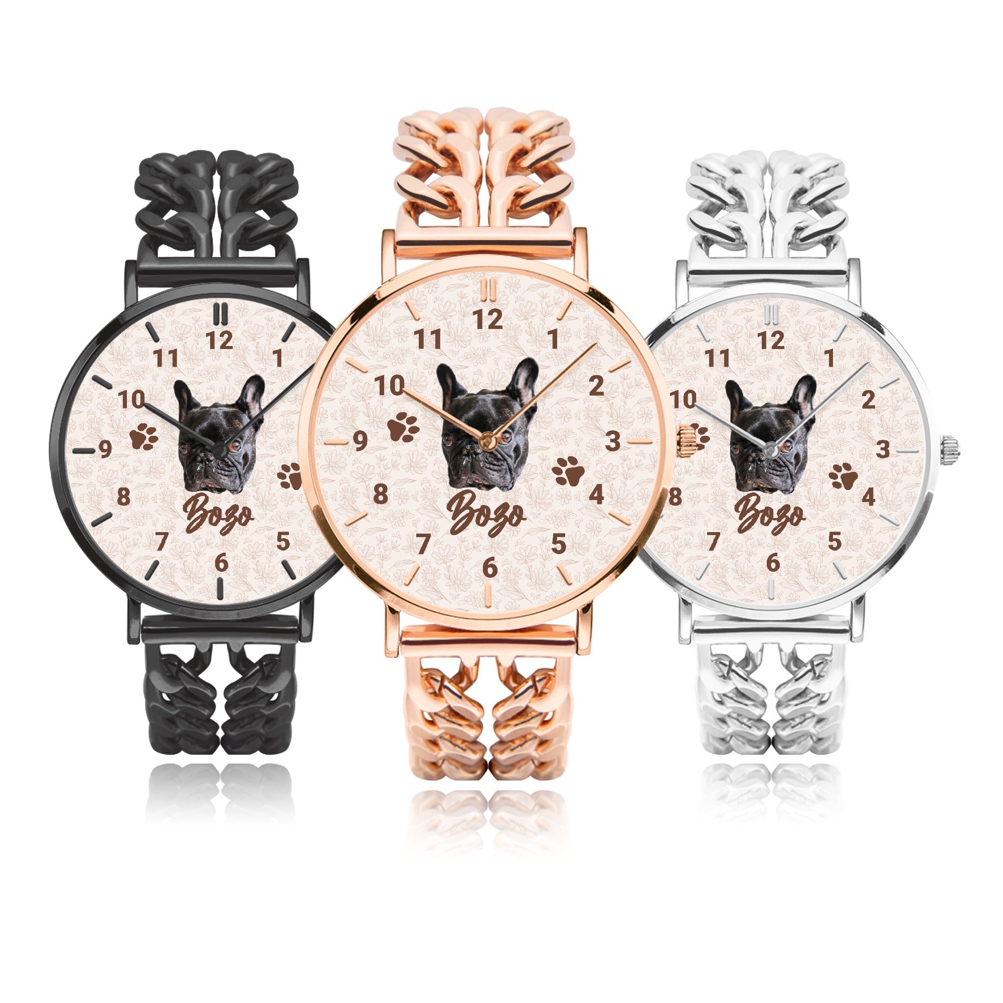 Spud - Personalized Chic Hollow Strap Watch for Frenchie Lovers
