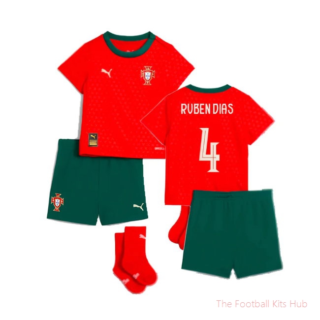 2025-2026 Portugal Home Baby Kit (Ruben Dias 4)