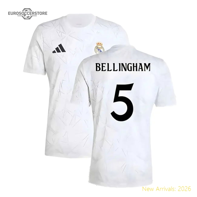 Match-ready Real Madrid Home Bellingham Jersey 2024-2025 Quick-dry