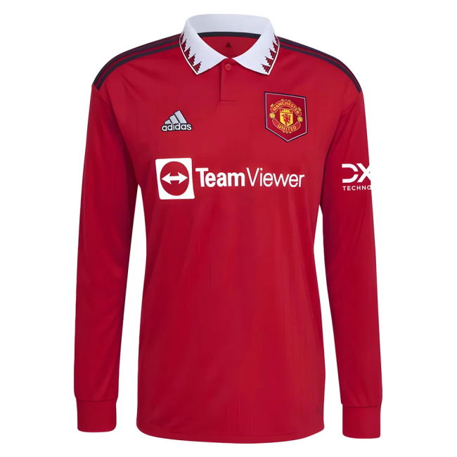 2022-2023 Man Utd Long Sleeve Home Shirt for (Unisex