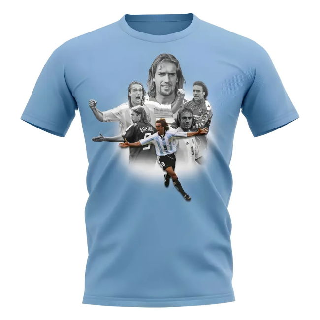 Tournament-Edition Gabriel Batistuta Collage Legend T-Shirt (Sky)