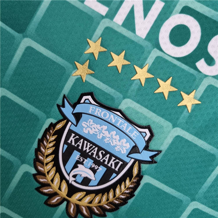Moisture Wicking Kawasaki Frontale 2223 Third Green Soccer Jersey