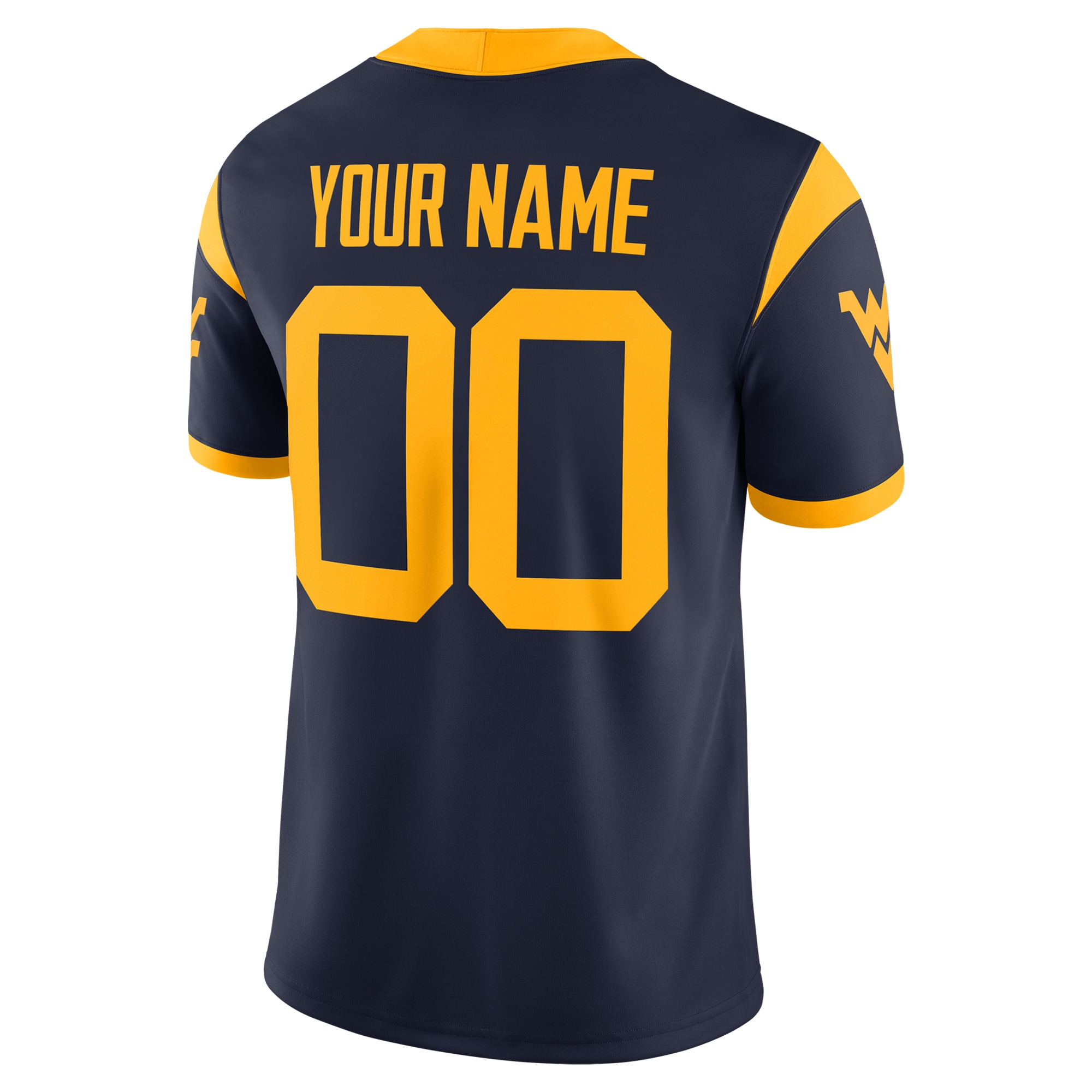 [NJP] West Virginia Mountaineers Custom Football Game Jersey - Navy