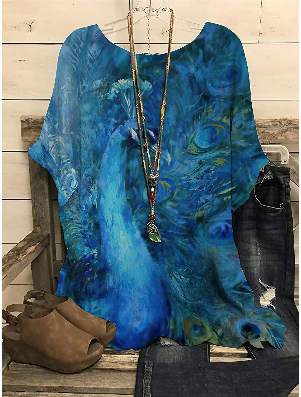 Women's Plus Size T Shirt Punk & Gothic Graphic Polka Dot Butterfly Regular Tops Short Sleeve Dolman Sleeve Round Neck Print Regular Fit Daily Going out Weekend Summer Spring