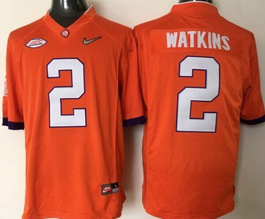 Men's Clemson CLE Orange 2016 comfortable Sammy Watkins #2 stitched